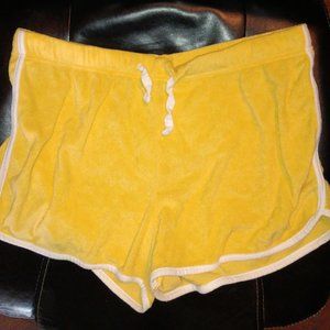 Wild Fable Yellow Terry Shorts White Stripe